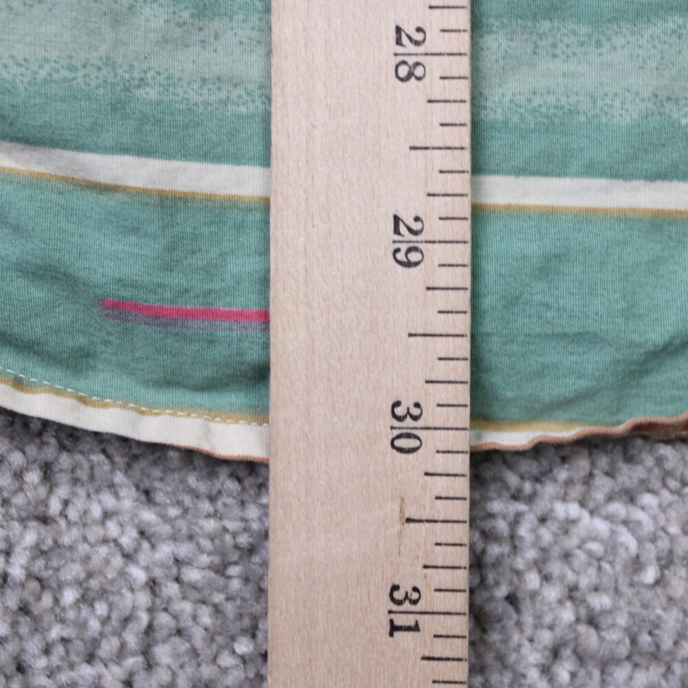 Orvis Shirt Mens Medium Green/Pink Striped 100% Cotton Short Sleeve Button - Picture 9 of 10